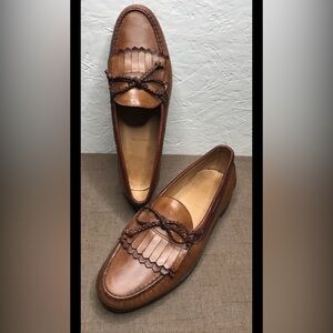 Allen Edmonds Woodstock Men's Loafers Brown Leather Size 11.5C Kiltie USA Made